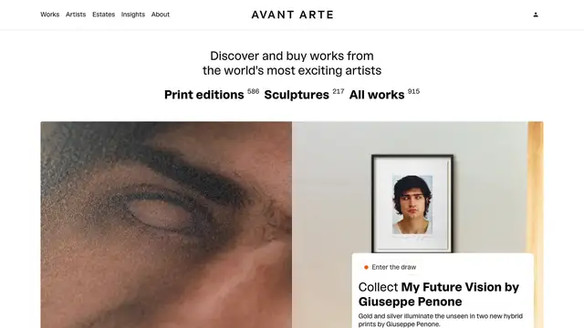 Avant Arte Website preview