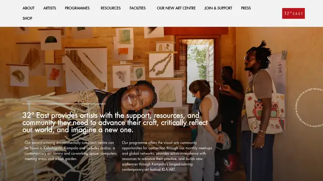 32 Degrees East Residency Website preview