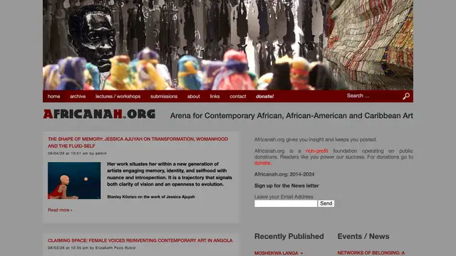 Africanah.org Website preview