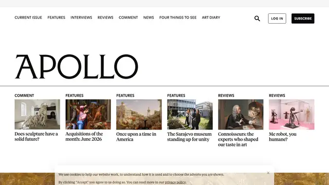 Apollo Magazine Website preview