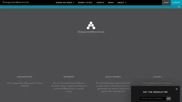 Turquoise Mountain Website preview