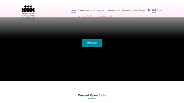 Arab Fund for Arts and Culture Website preview