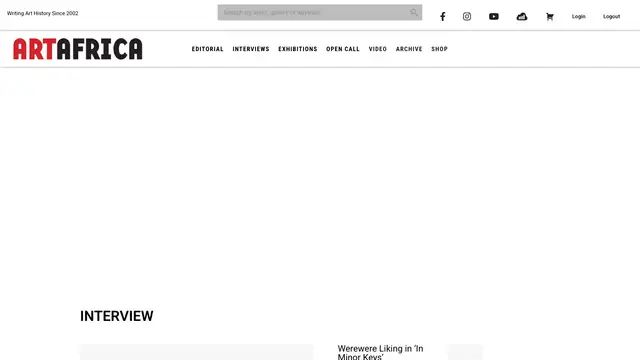 Art Africa Magazine Website preview
