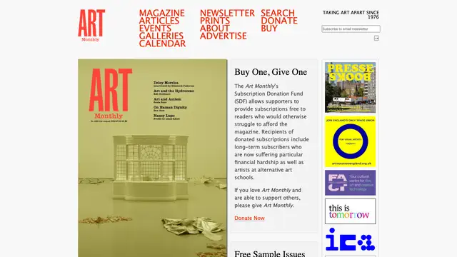 Art Monthly Website preview