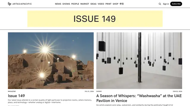 ArtAsiaPacific Website preview