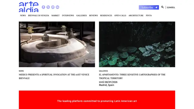 Arte Al Dia Website preview