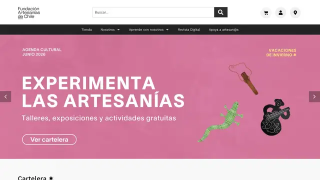Artesanias de Chile Website preview