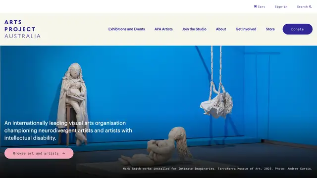 Arts Project Australia Website preview