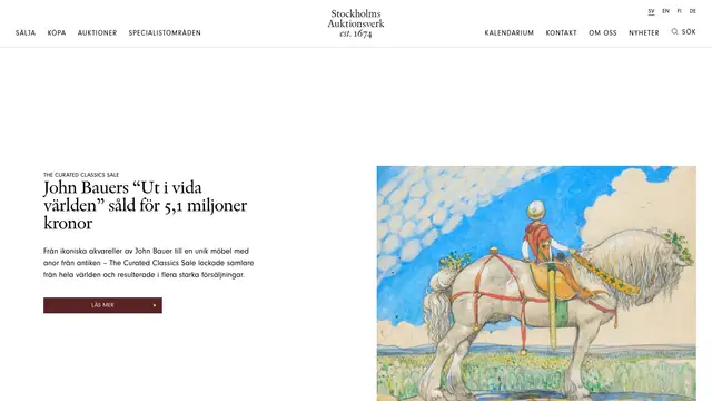Auktionsverket Website preview