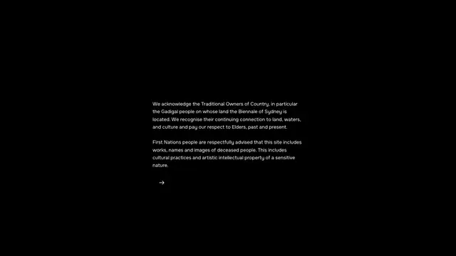 Biennale of Sydney Website preview