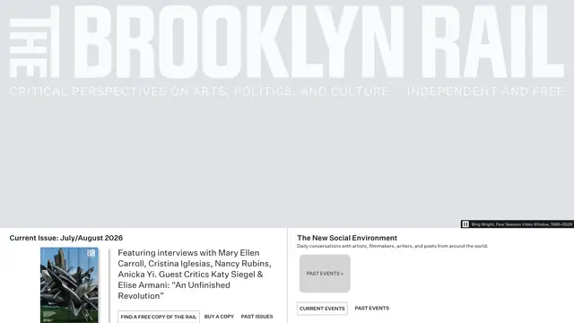 The Brooklyn Rail Website preview