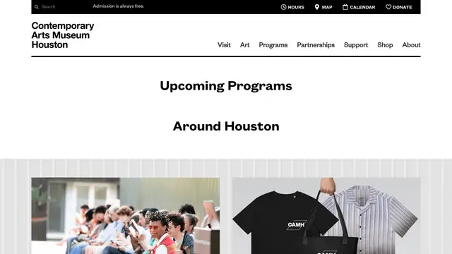 Contemporary Arts Museum Houston Website preview