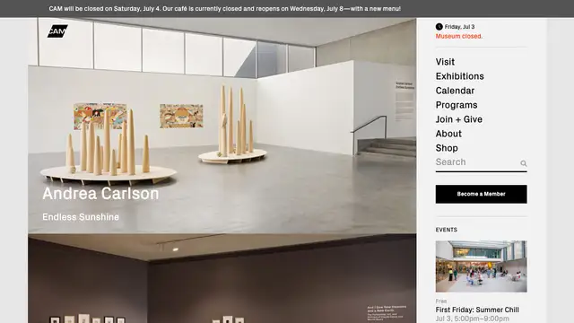 Contemporary Art Museum St. Louis Website preview