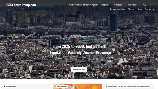 Centre Pompidou Website preview