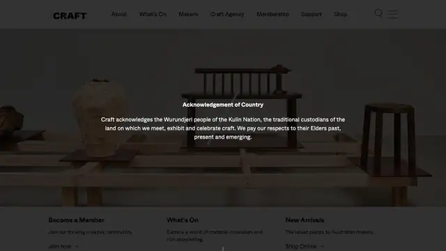 Craft Victoria Website preview