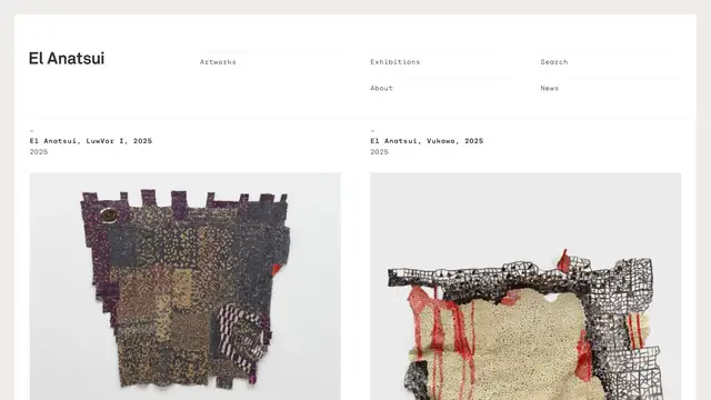 El Anatsui Website preview