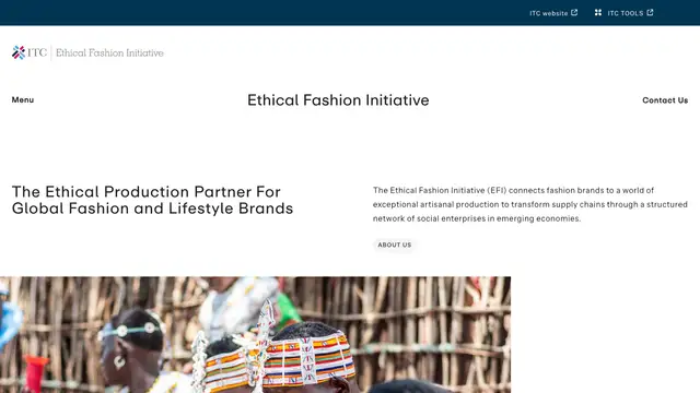 Ethical Fashion Initiative Website preview