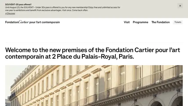Fondation Cartier Website preview