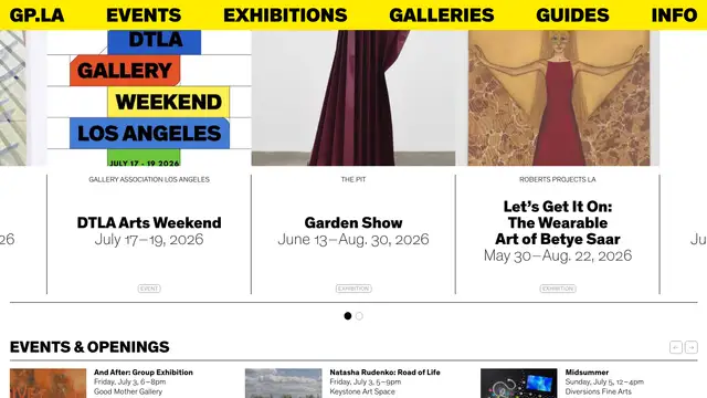 Gallery Platform LA Website preview