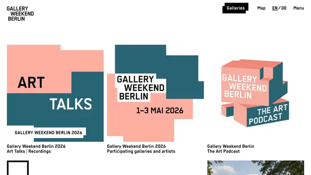 Gallery Weekend Berlin Website preview