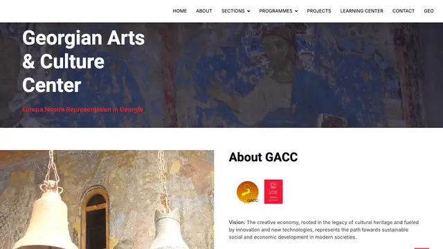 Georgian Heritage Crafts Association Website preview