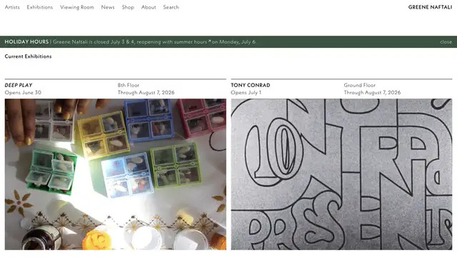 Greene Naftali Website preview