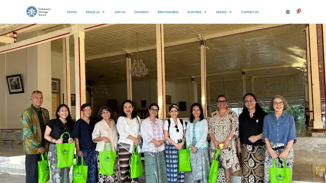 Indonesian Heritage Society Website preview