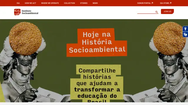 Instituto Socioambiental Website preview