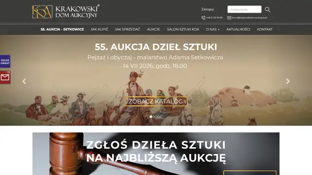Kraków Auction House Website preview