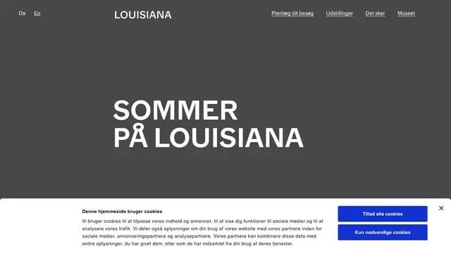 Louisiana Museum of Modern Art Website preview