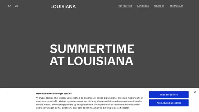 Louisiana Museum of Modern Art Website preview