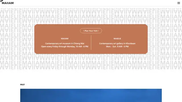 MAIIAM Contemporary Art Museum Website preview