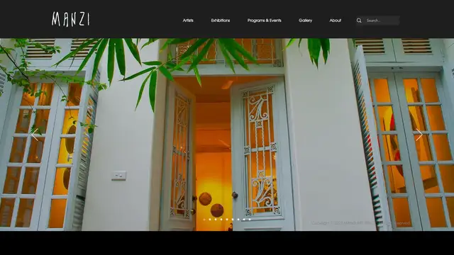 Manzi Art Space Website preview