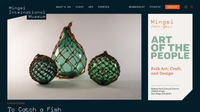 Mingei International Museum Website preview