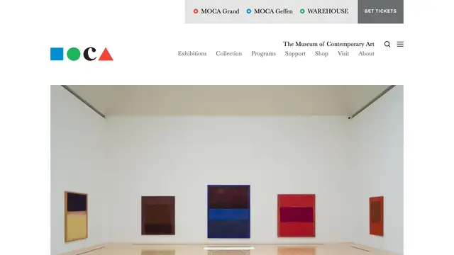MOCA Los Angeles Website preview