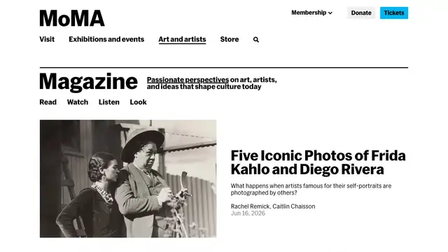 MoMA Magazine Website preview