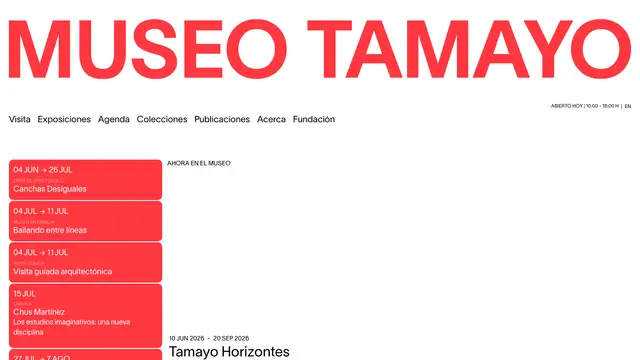 Museo Tamayo Website preview