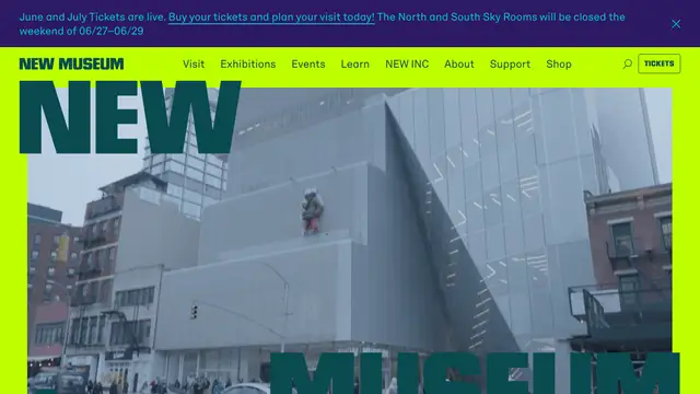 New Museum Website preview