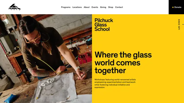 Pilchuck Glass School Website preview