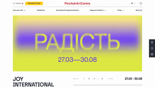 PinchukArtCentre Website preview