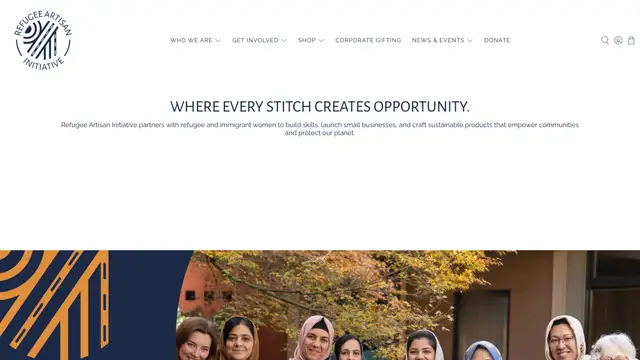 Refugee Artisan Initiative Website preview