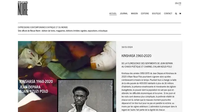 Revue Noire Website preview