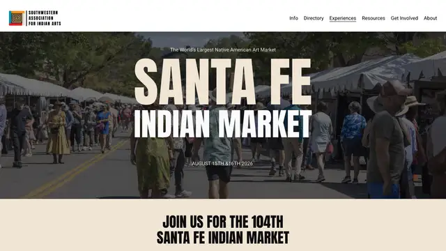 Santa Fe Indian Market Website preview