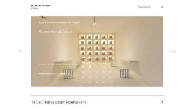 Selasar Sunaryo Art Space Website preview