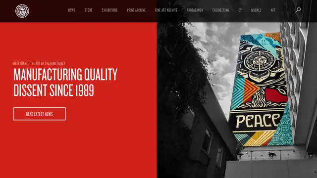 Shepard Fairey Website preview
