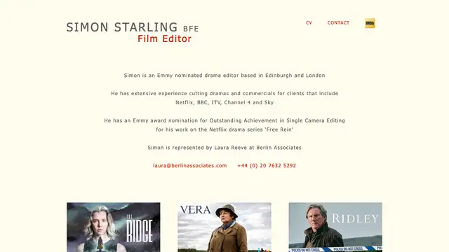 Simon Starling Website preview