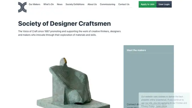 Society of Designer Craftsmen Website preview