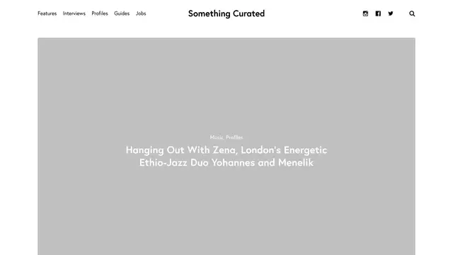 Something Curated Website preview