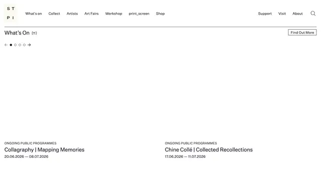 STPI Gallery Website preview