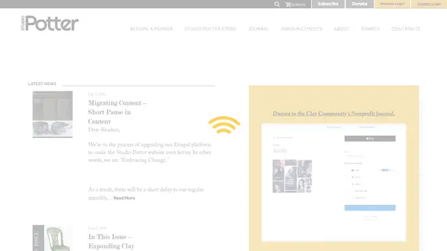 Studio Potter Website preview